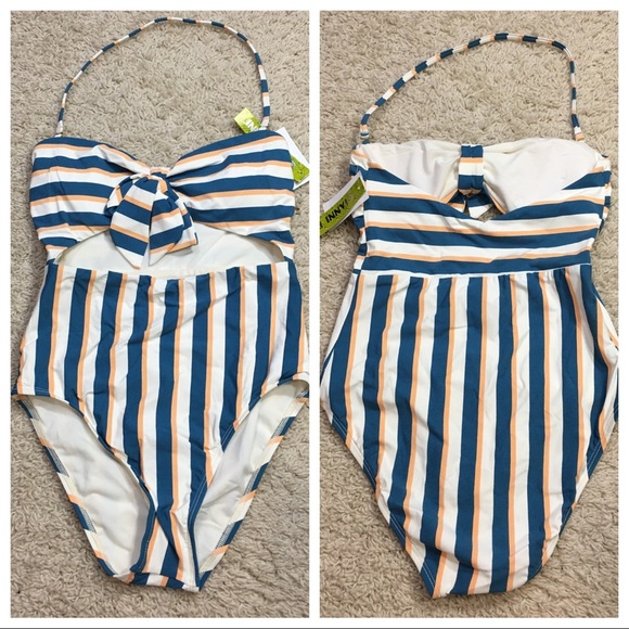 NWT! Gianni Bini Retrophilia Stripe Bandeau - Picture 2 of 5
